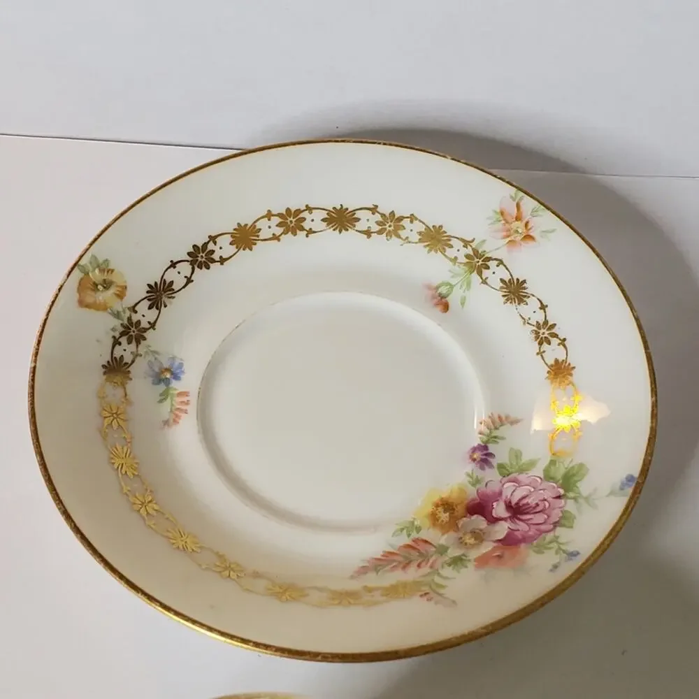 Vintage Charles Ahrenfeldt Limoges small tea cup and saucer in Great condition